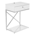 thumbnail image 3 of Furniture of America Fonda End Table with USB, Glossy White, 3 of 8