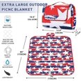 thumbnail image 4 of Tirrinia Extra-Large Waterproof Picnic Blanket, Portable Beach Mat for Family,  USA Stars, 70'' x 80'', 4 of 8