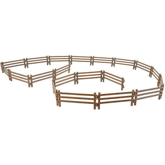 Ssxjv 20pcs Horse Corral Fencing Accessories Playset, Plastic Fence Toys For Farm Barn Paddock Horse Stable Or Farm Animals Horses Figurines