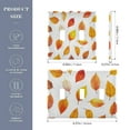thumbnail image 2 of Yayeee Toggle Light Switch Wall Plate 2-Gang 4.56"x4.48" Decorative Outlet Cover, Orange Leaves, 2 of 7