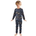 thumbnail image 3 of Dailycode Cotton Pajama Set Snug Fit Long Sleeve Top and Pants for 18M-8Y Falling Feathers, 3 of 7