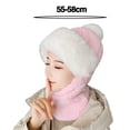 thumbnail image 3 of Deyuer Women Hat Durable Windproof Winter Scarf Hat Set Soft Comfortable Plush Warm Hat for Cold Weather Outdoor, 3 of 8