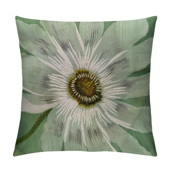 PHYHOO Vintage Floral Throw Pillow Covers Sunflower Daisy Flowers Home Decorative Pillow Covers Rustic Outdoor Flower Pattern Cushion Cover Sofa Bedroom Decor Pillow Cases White