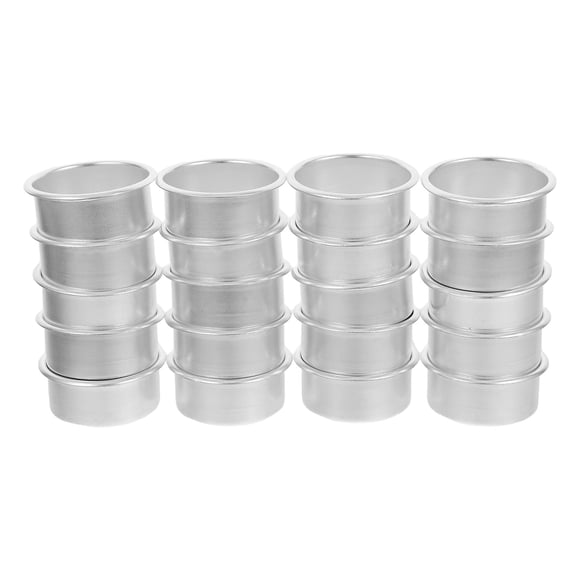 OUNONA 20Ud Soportes De Aluminio Plata Para Velas Tealight Uso Decorativo Y Festivo