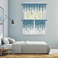 thumbnail image 5 of Blue Floral Spring Kitchen Curtains Sets for Windows 24 Inch Length, Summer Pastoral Botanical Butterfly Rod Pocket Window Treatments Tier Curtains and Valances Set for Bedroom/Bathroom, 5 of 8