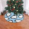 thumbnail image 2 of FMSHPON Christmas Cute Penguin Xmas Christmas Tree Skirt Stand Mat for Holiday Party Decoration Indoor Outdoor 48 inches, 2 of 3