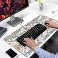 thumbnail image 2 of Long Mouse Pads for Desk,White Pioneer Flower and Paisley Pattern Desk Mats on Top Of Desks, Desk Mouse Pad Extra Large with 3mm Non-Slip Base and Stitched Edge for Gaming,Office,Work,Home 31.5"x15.7", 2 of 6