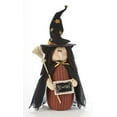 thumbnail image 6 of Delton 13" Witch Stump with Broom Orange Figurine, 6 of 6