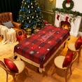 thumbnail image 5 of Rectangular Christmas Tablecloth, Waterproof and Oil-Resistant Table Cover for Holiday Parties, Festive Polyester Table Mat for Dining Room and Kitchen Decor(C), 5 of 6