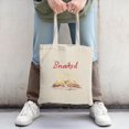 thumbnail image 2 of Stylish Canvas Tote Bag with " Braihed " in vibrant red and yellow featuring a textured open book illustration Perfect for shopping, 2 of 4