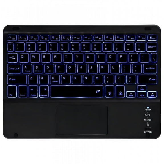 GJX 10Inch Bluetooth Touch Keyboard, Universal /Android Phones and Tablets, Backlit Bluetooth Keyboard (Black)