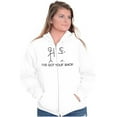 thumbnail image 3 of I've Got Your Back Funny Nerdy Unisex Fleece Graphic Zip Up Hoodie Brisco Brands 2X, 3 of 5