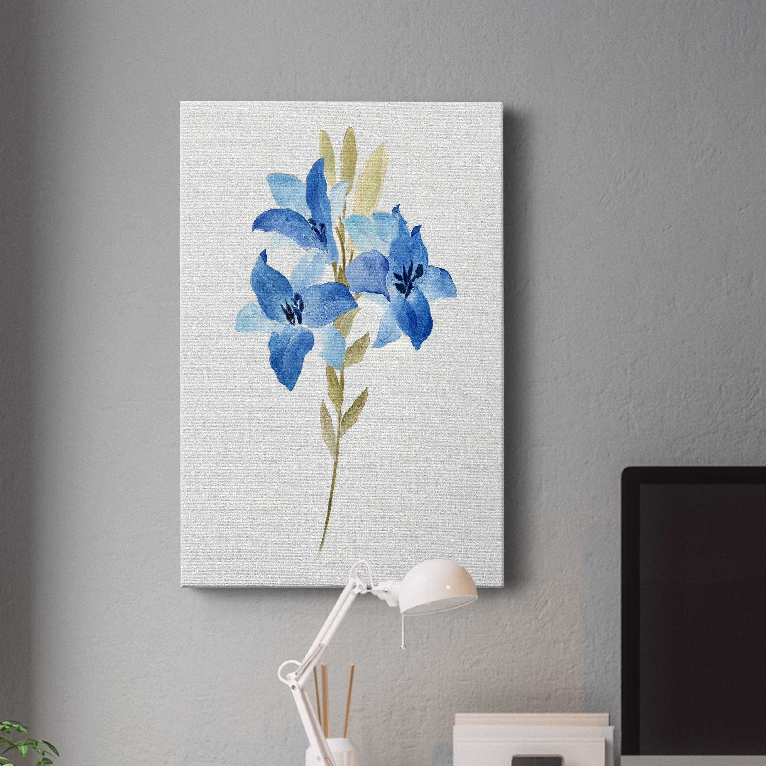 Blue Blossom Botanical III Premium Gallery Wrapped Canvas - Ready to Hang - 8 x 12