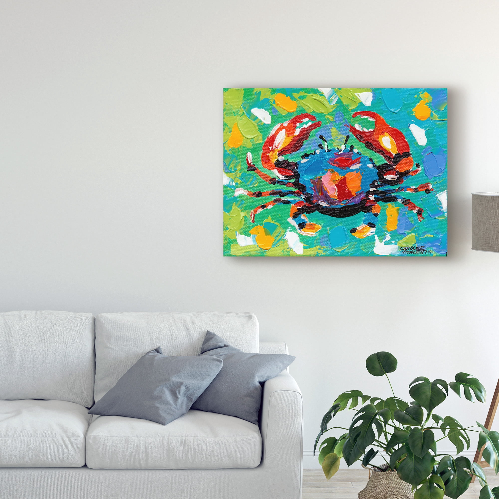 Trademark Fine Art 'Seaside Crab I' Canvas Art by Carolee Vitaletti