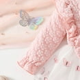 thumbnail image 6 of Jkety Girls Clothes Baby Girl Knit Dress Long Sleeves Sweater Dress Toddler Fall Winter Outfits with Bowtie Pink,2-3 Years, 6 of 7