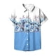 thumbnail image 4 of Mujeres Pantalones Cortos Impresos Manga Corta con Cuello en V Blusa Superior, Casual Y Elegante Corto para las Mujeres Verano Casual, 4 of 5