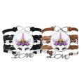 thumbnail image 1 of EsES Corona de unicornio Pulsera pareja de cuerdas de cuero Unbranded M, 1 of 3