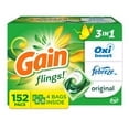Gain Flings! 3-in-1 Laundry Detergent Pacs, Original Scent, 152 ct.