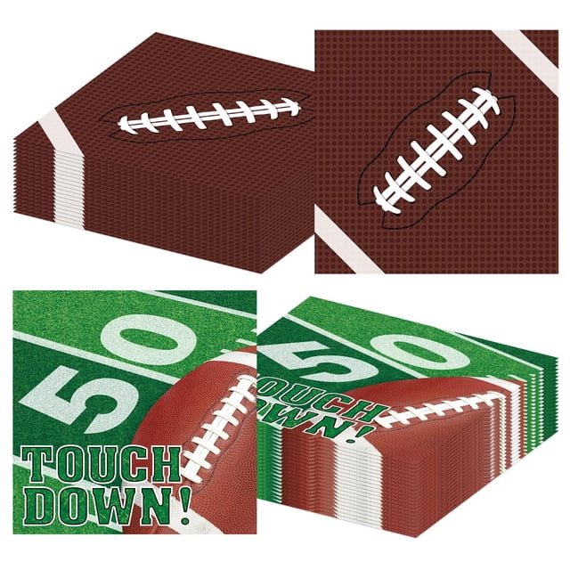 Juego de servilletas Litmirfu Football, 50 unidades, 3 capas, desechables