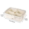 thumbnail image 3 of Coollooc Small Snack Box Container, Divided Serving Tray with Lid, 4 Compartment Snack Box Container for Candy, Fruits, Charcuterie, Travel & Parties, BPA-Free(White), 3 of 8