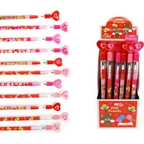 TINYMILLS 24 Pcs Valentine's Day Heart Multi Point Pencils Party Favors Goodie Bag Stuffers Carnival Prize Classroom Exchange Valentine's Day Pencils