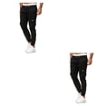 thumbnail image 1 of Minnieouse Pantalones de hombre Reemplazo casual Elegante Multi-bolsillo Lavable Fácil de combinar Pantalón largo Ropa general Negro 4XL Negro 4XL 2Conjunto, 1 of 6