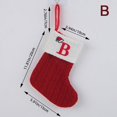 thumbnail image 1 of 1PC Merry Christmas Socks Red Snowflake Alphabet Letters Christmas Stocking, 1 of 5