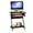 Brown, variant on Computer Desk with Keyboard Tray, 23.6 inch Rolling Small Desk with Wheels, Computer Cart with Storage, Mobile Desk Z Shaped for PC, Home Office, Black