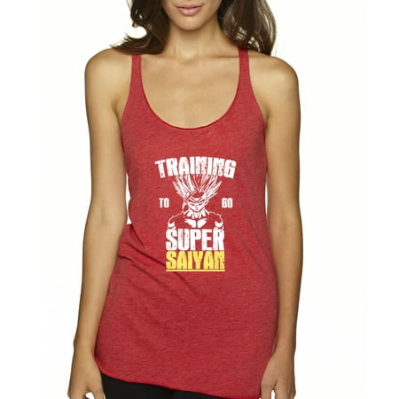 - New Way 636 - Women's Tank-Top Training To Go Super Saiyan Dragon Ball Z Dbz