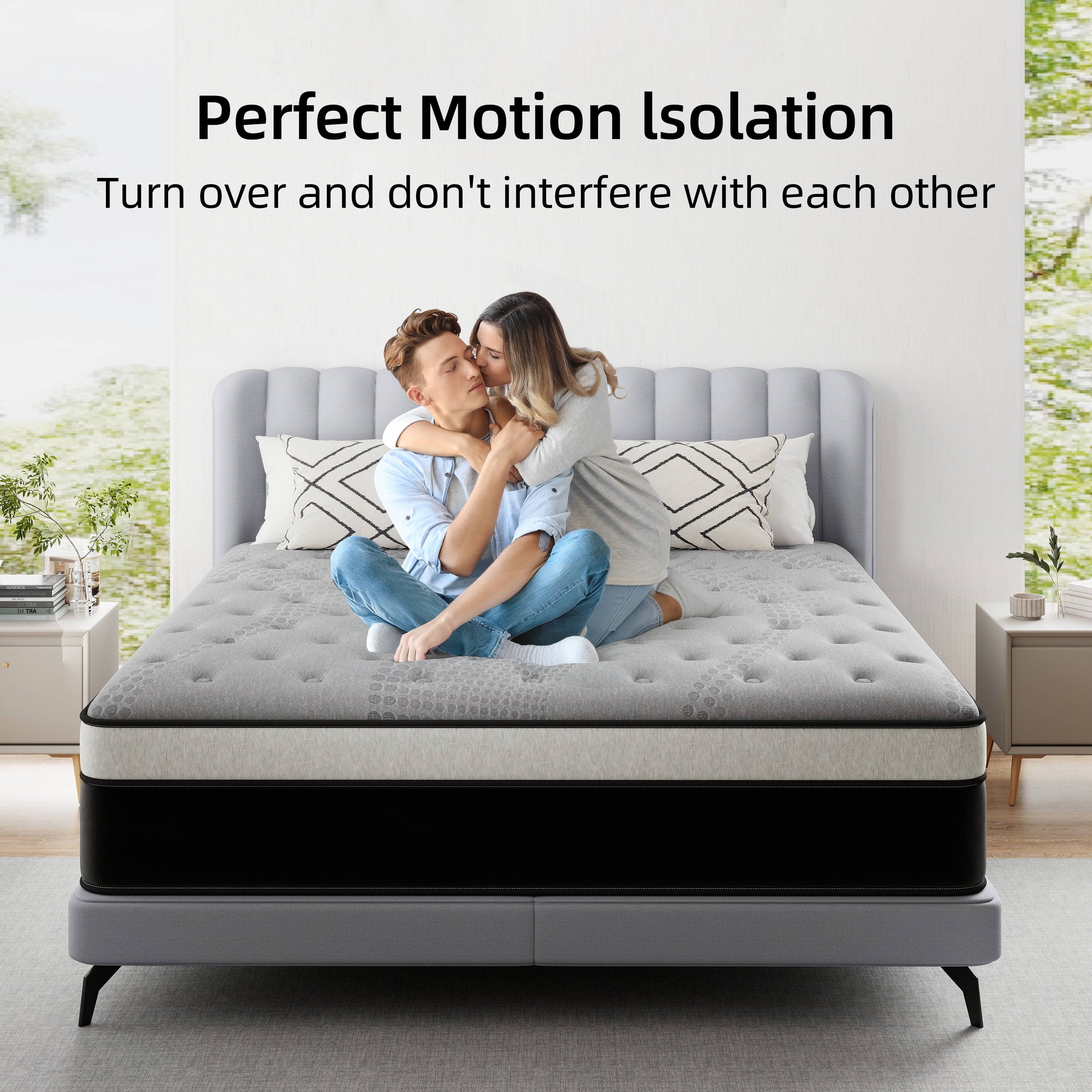 lemontalking 12 Inch Twin Gel Memory Foam Hybrid Mattress Pocket Spring In A Box Medium Firm