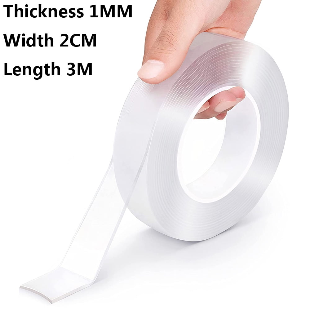 Double Sided Tape for Walls - Heavy Duty Mounting Tape - Adhesive Nano Tape  Traceless Washable Reusable - Wall Tape for Poster Photo Carpet  Decoration-1/3/5/10M