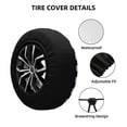 thumbnail image 2 of Pofeuu Navy Blue And White Stripes Print Spare Tire Wheel Cover for Car Truck SUV Camper Universal Fit Spare Tire Cover RV Spare Tire Covers-17 inch, 2 of 6