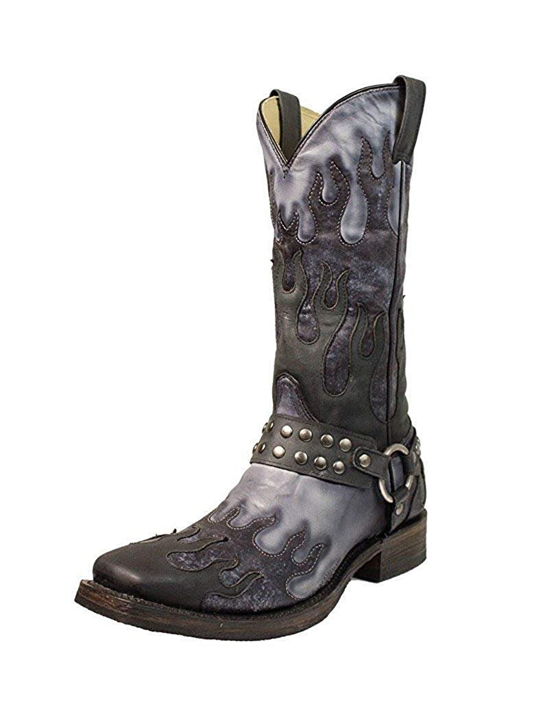 gray western boots