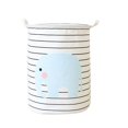 thumbnail image 1 of CNKOO Laundry Basket Elephant Pattern Striped Laundry Hamper Storage Basket Home Decor, 1 of 6
