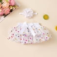 thumbnail image 5 of DHFJKG Baby Girl Clothes Infant Tutu Skirts With Built In Briefs Polka Dot Mesh Layered Mini Skirts And Headbands 2 Piece Set Stylish Skirt, 5 of 5