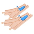 thumbnail image 4 of 2pcs Wooden Train Track Intersections Switch Track Accessories Toy Train Set Compatible With Major Brands Educational And Fun For Kids, 4 of 4