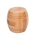 thumbnail image 1 of Handmade Powder Barrel Wooden Puzzles for Adults A 3D Brain Teaser Puzzles for Adults with Hidden Passage Based on A Classic Mechanical Puzzle Concept, 1 of 5