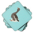 thumbnail image 2 of Carolines Treasures BB8071FC Toulouse Goose Blue Check Foam Coaster, Set of 4, 2 of 3