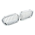 thumbnail image 3 of Astra Depot Chrome Front Hood Kidney Grille Grill for BMW E46 320i 323i 325i 328i 330i 4-Door Sedan 1998-2001 (Pair), 3 of 5