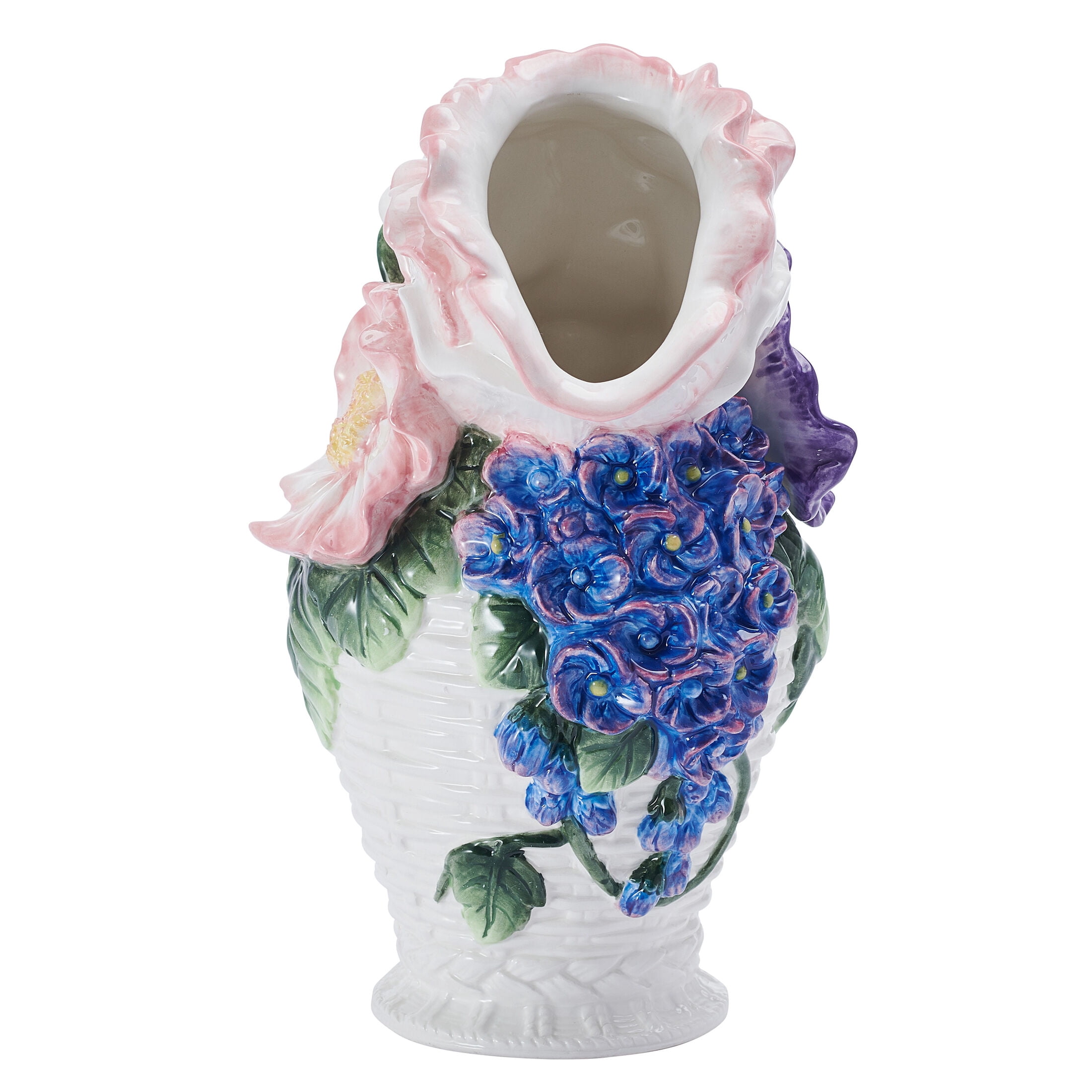 Fitz and Floyd Jardin Bouquet Flower 9 1/2 in Pitcher