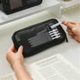 thumbnail image 2 of Large-Capacity Mesh Pencil Case in Various Colors - Portable for Exams & Storage, 2 of 8