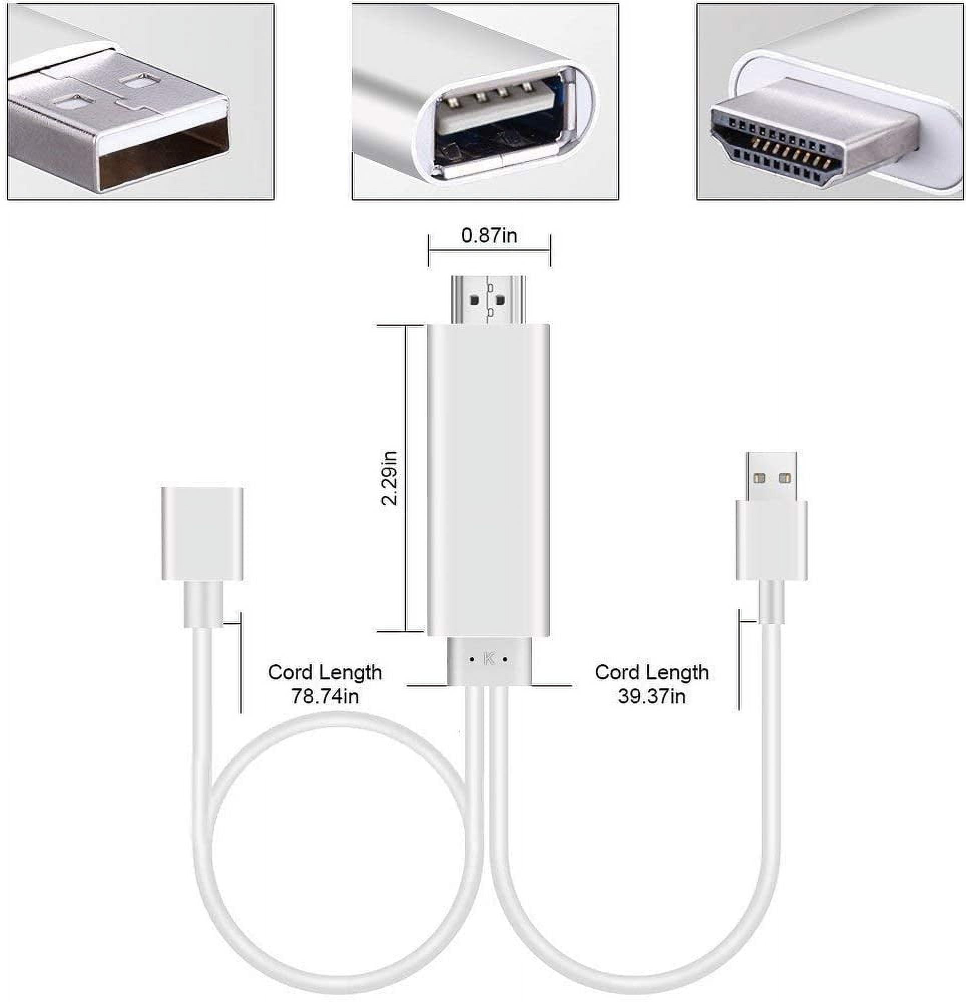 3 in 1 HDMI cable Lightning + Micro USB + USB-C 1m80 - MacManiack