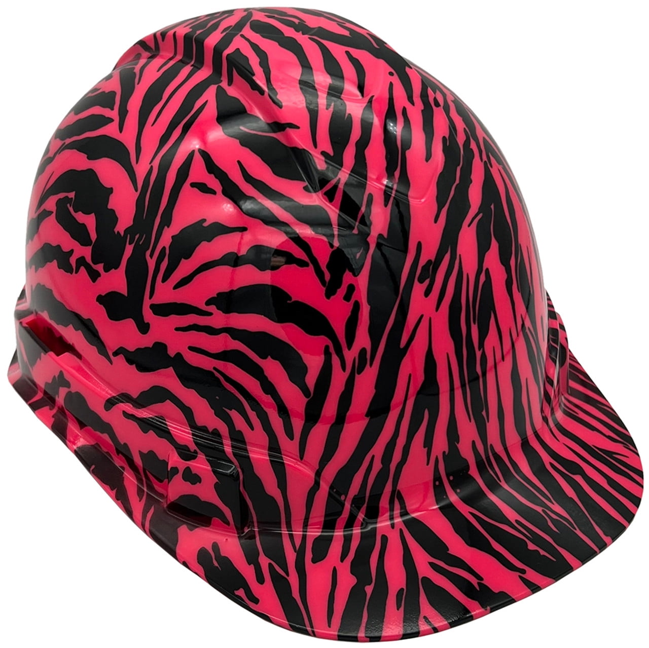 Zebra Pink Hydro Dipped Hard Hats Cap Style