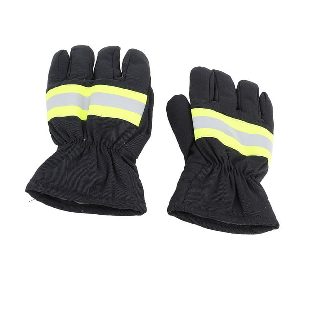 Guantes de Extinción de Incendios, Cómodas Tiras Reflectantes de Múltiples Fules de Propósito Guantes de Rescate de Rescate de la Muñeca Elérica para la Soldadoura de