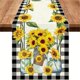 thumbnail image 3 of Xihbxyly Mantel de Girasoles, Funda de Lino con Vibrante Diseño Floral, Tela Resistente a Las Manchas, Varios Tamaños, Decoración para Comedores y Reuniones Familiares, Fácil de Limpiar., 3 of 7