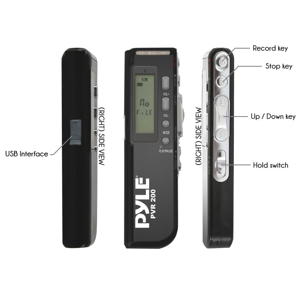 Pyle Home® Digital Voice Recorder With 4gb Built-in Memory - image 4 of 4