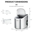 thumbnail image 3 of Costway Ice Maker Machine Countertop Automatic Ice Maker 27 LBS/24 Hrs w/ Scoop & Basket Sliver, 3 of 9