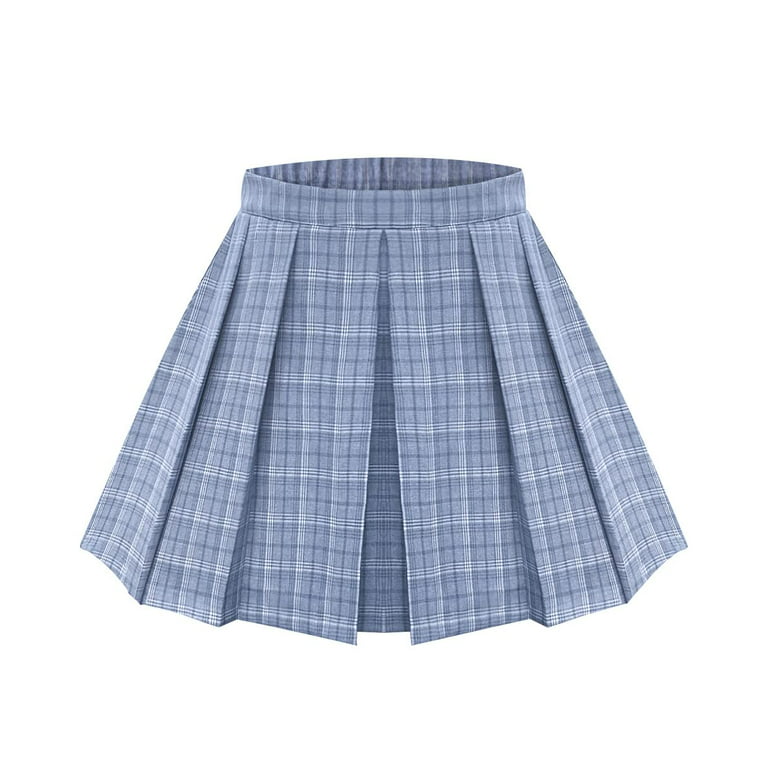Long Plaid Skirt - Button Zipped
