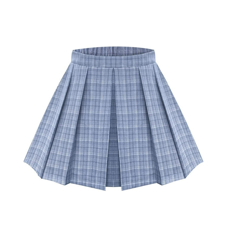 Long Plaid Skirt - Button Zipped