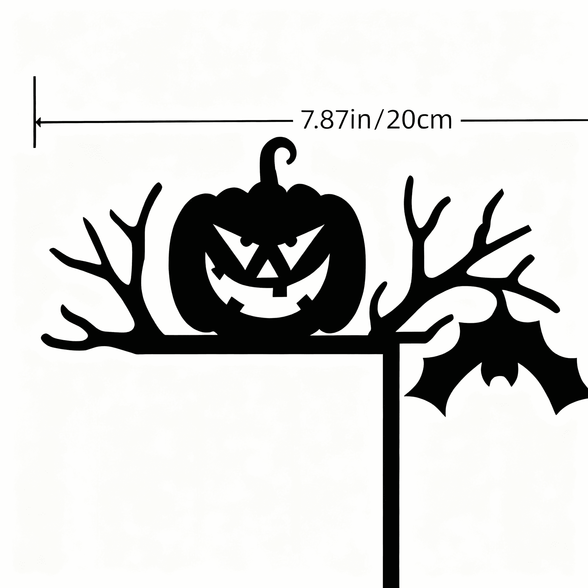 Mysterious Black Silhouette Door Decor Gothic Window Frame Iron for Halloween